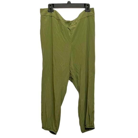 The Nines by Hatch Green Smocked Waist Loose Maternity Joggers Pants XL - Picture 2 of 6